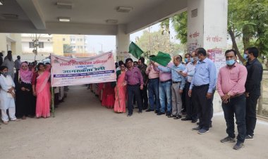 विशेष संचारी रोग नियंत्रण अभियान के रैली को हरी झंडी दिखाकर एडीएम ने किया रवाना