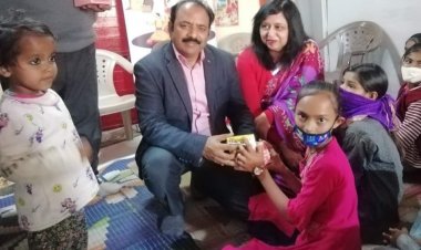 कला भारती फाउंडेशन की अनोखी पहल, निर्धन बच्चों के बीच मनाया ब्रांड अंबेडकर एना सोनी का जन्मदिन
