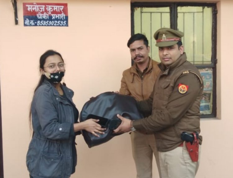 हरिदर्शन चौकी प्रभारी  की सूझबूझ और तत्परता से पीड़ित महिला का नुकसान होने से टला