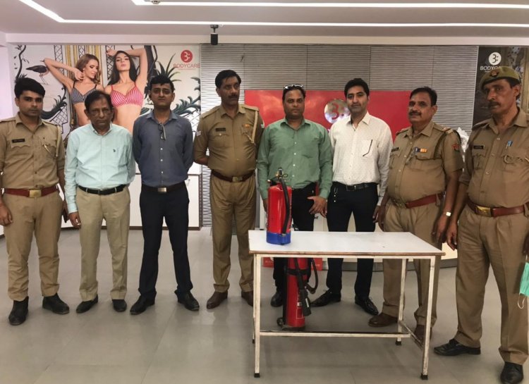 जी.बी.आई.ए ने अग्निशमन विभाग के साथ किया अग्निशमन अभ्यास