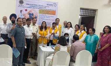 लायंस क्लब नोएडा ने करवाई वरिष्ट नागरिकों की निशुल्क स्वास्थय जांच