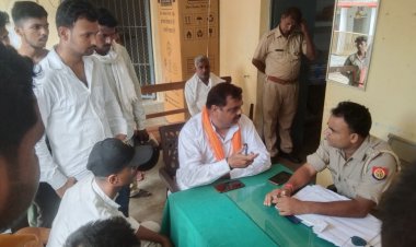 अखिल भारतीय क्षत्रिय महासभा युवा ने शादियाबाद थाना को घेरा