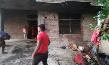 जन्मदिन की खुशी के माहौल मे आग ने डाला खलल