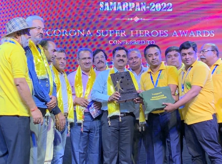 नवरत्न फाउंडेशन द्वारा नेफोमा को दिया गया कोरोना सुपर हीरो अवार्ड