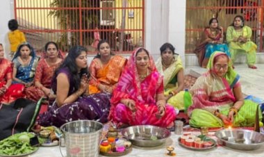 सेक्टर 82 पाकेट 7 शिव मंदिर पर  हरितालिका तीज मनाई गई 