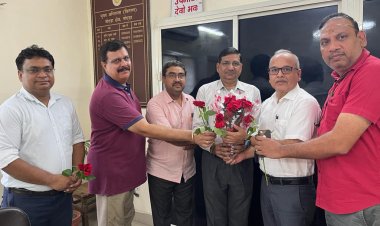 लघु उद्योग भारती टीम ने की विद्युत विभाग के मुख्य अभियंता से शिष्टाचार भेंट