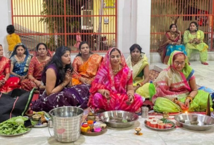 सेक्टर 82 पाकेट 7 शिव मंदिर पर  हरितालिका तीज मनाई गई 