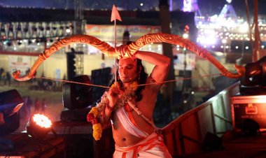 आकाश मार्ग में 90 फीट ऊंचाई पर हुआ अहिरावण का वध