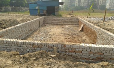 सेक्टर-75 के सेंट्रल पार्क में छठ घाट का निर्माण कार्य अंतिम चरण में