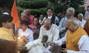 श्रीजी गौशाला द्वारा सेक्टर 26 में निकाली गई प्रभात फेरी