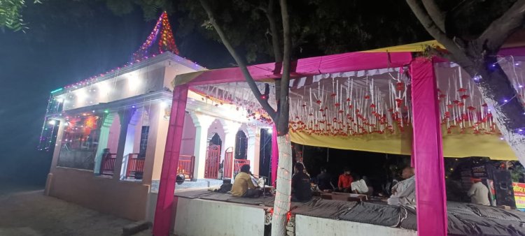 हनुमान मंदिर पर मुर्ति स्थापना व बिरहा मुकाबला