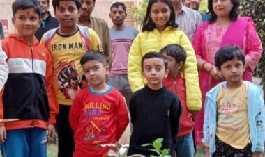 बच्चों के जन्मदिन पर हुआ पौधारोपण 