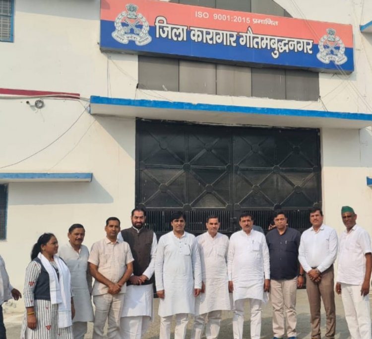 लुकसर जिला जेल मे किसानो से मिला लोकदल प्रतिनिधिमंडल