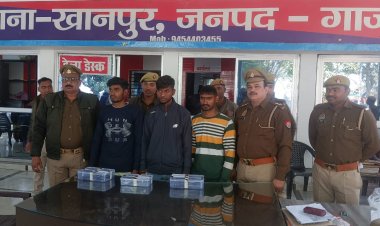 खानपुर पुलिस ने तीन अपराधियों को  किया गिरफ्तार  ,देशी तमंचा, कारतूस बरामद