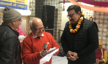 सिंधी समाज ने अपने ईष्टदेव साईं झूले लाल की मूर्ति स्थापना दिवस मनाया