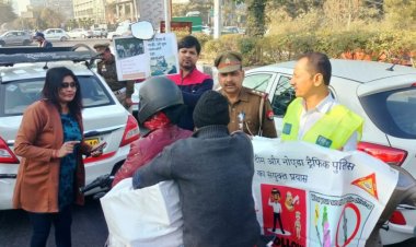 यातायत नियमों का उल्लंघन करने वालों को दिखाया आईना