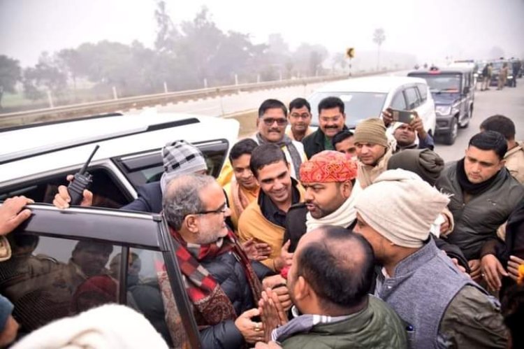जनपद मे बीजेपी के प्रदेश अध्यक्ष का हुआ जोरदार स्वागत