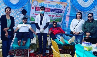 गुर्जर वोमेनिया ग्रुप द्वारा रक्तदान शिविर सम्पन्न