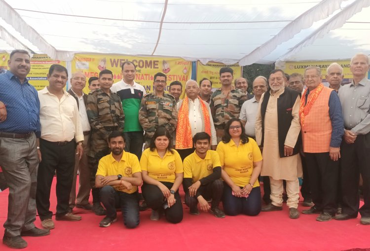 लक्ष्मी नारायण मंदिर ट्रस्ट ने आयोजित किया विशाल रक्त दान महोत्सव