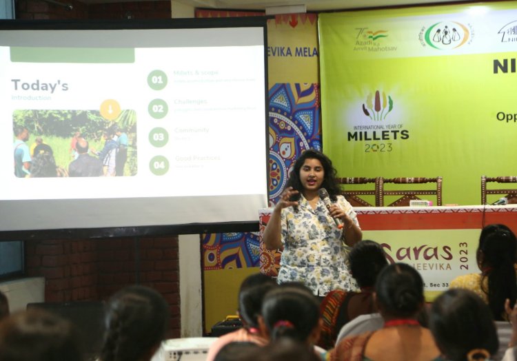 सरस मेले में भारत में मोटे अनाज के लिए अवसर और चुनौतियों पर हुई कार्यशाला आयोजित