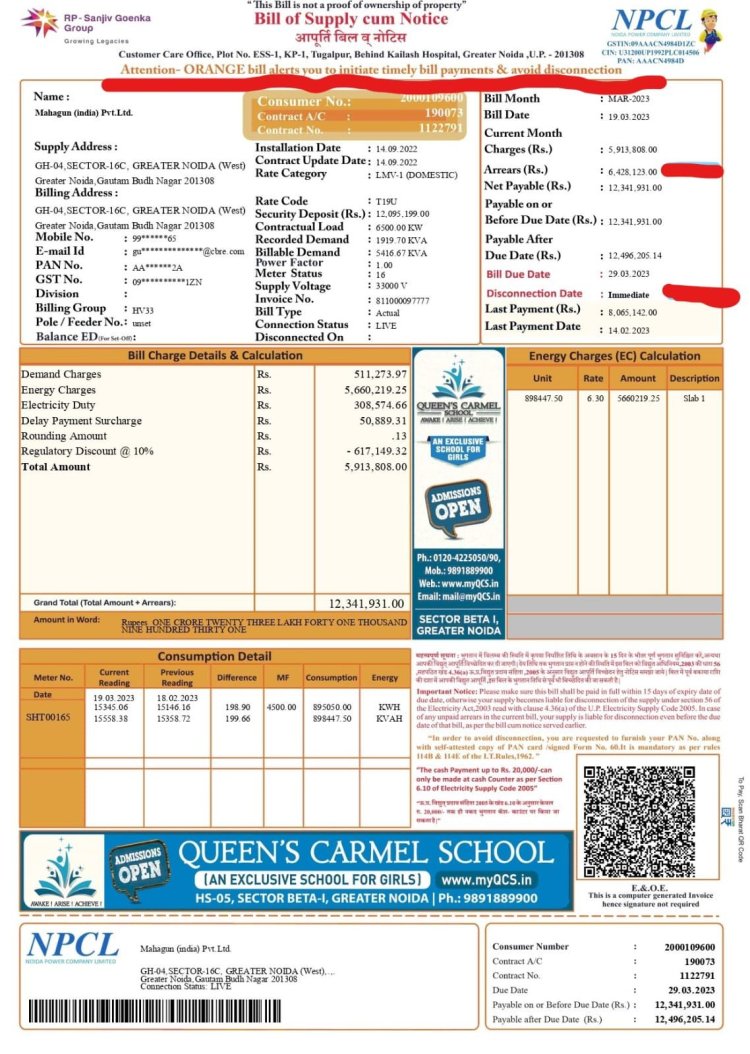 ग्रेनो वेस्ट की महागुन माइवुड्स सोसाइटी में पहली बार पहुंचा येलो इलेक्ट्रिसिटी बिल