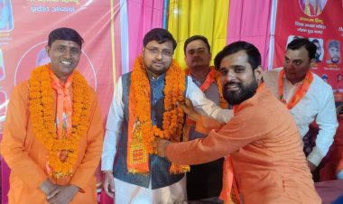 भाजपा सोशल मीडिया संयोजक का हुआ जोरदार स्वागत