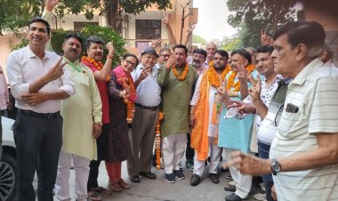 गुलमोहर सोसायटी ने विनील दत्त का भव्य स्वागत कर मनाया जीत का जश्न