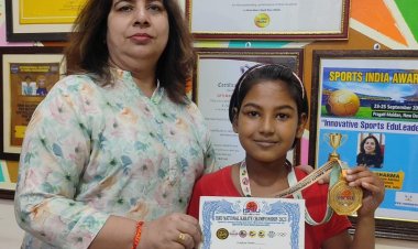 कराटे प्रतियोगिता में सी एस एच पी पब्लिक स्कूल की आराध्या ने जीता स्वर्ण पदक