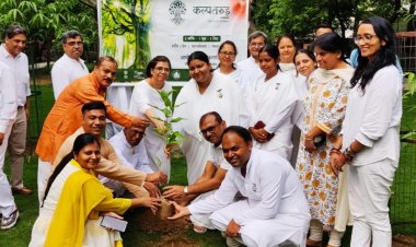 सेक्टर 9 के पार्क में ब्रह्माकुमारीज सेवाकेंद्र के सदस्यों द्वारा किया गया पौधारोपण