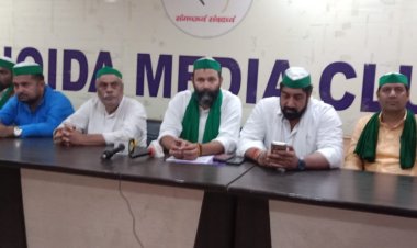 किसानों के साथ हो रहे भेदभाव पूर्ण रवैया के विरोध में भाकियू द्वारा अनिश्चित कालीन धरना