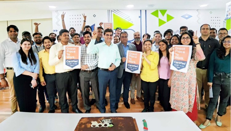  इंटेलीस्मार्ट को एक बार फिर मिला ग्रेट प्लेस टू वर्क सर्टिफिकेट