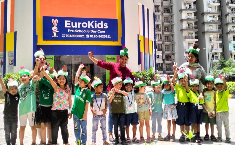 यूरो किड्स ,इकोविलेज 1 में विश्व पर्यावरण दिवस पर प्लांटेशन ड्राइव का आयोजन