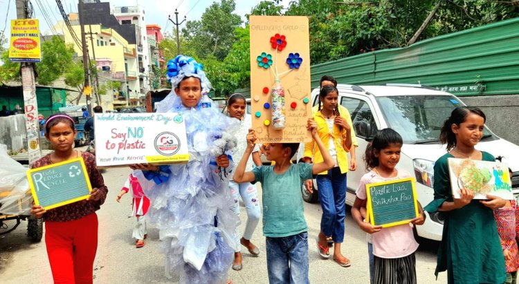 पर्यावरण दिवस पर प्लास्टिक मैन ने किया जागरूक