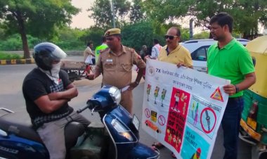 रेडलाइट ऑन इंजिन ऑफ और सड़क सुरक्षा अभियान चलाया गया