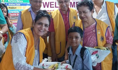 लायंस क्लब नोएडा द्वारा अभय कान्वेंट स्कूल के वंचित अधिकार वाले बच्चों के बीच किया गया प्रोजेक्ट 