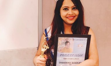 वेस्ट बंगाल के कोलकाता से चंद्रिमा बैनर्जी को मिसेज़ इंडिया केटेगरी में मिला प्राइड ऑफ़ इंडिया मिसेज़ कोलकाता विनर का सिटी विनिंग टाइटल