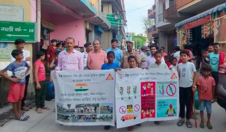 7X वेलफेयर टीम ने चलाया गाँव की गली और सड़क सुरक्षा अभियान