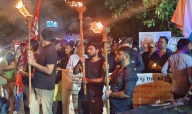 हुसैन यूथ संस्था संग सभी धर्मो के लोगो ने मिलकर निकाला कैंडल मार्च