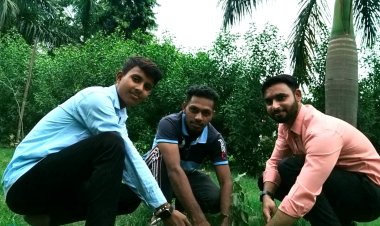 77वे स्वतंत्रता दिवस पर शहीदो की याद में किया पौधारोपण