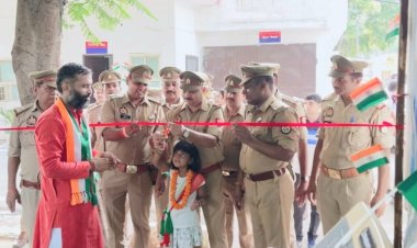 थाने में पुलिसकर्मियों के लिए फिटनेस सेंटर का शुभारंभ