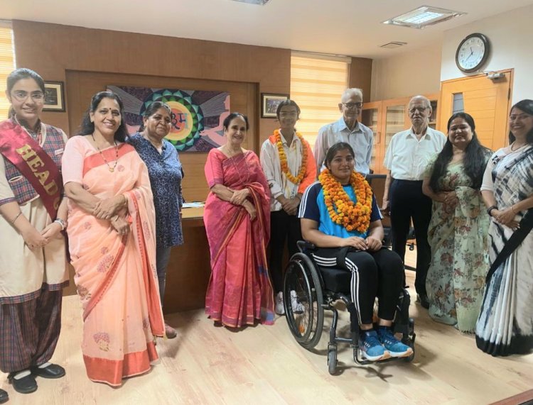 राष्ट्रीय खेल दिवस पर दिवयांग साक्षी का हुआ अभिनंदन