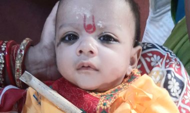 गढ़ी में चार माह का तुर्वसु भी बन गया माखनचोर श्री कृष्ण