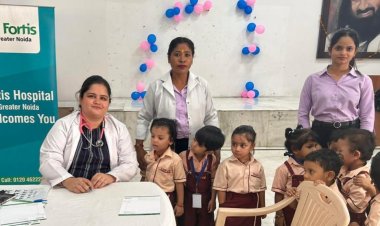 फोर्टिस हॉस्पिटल द्वारा SSRVM, नोएडा में सफल स्वास्थ्य शिविर एवं छात्र कल्याण के लिए एक दिन