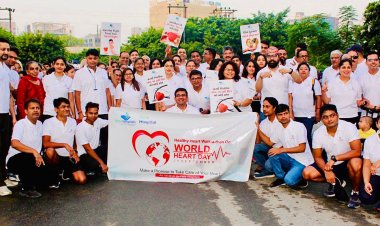 विश्व हृदय दिवस के उपलक्ष्य पर फेलिक्स अस्पताल ने आयोजित किया वॉकथाॅन 