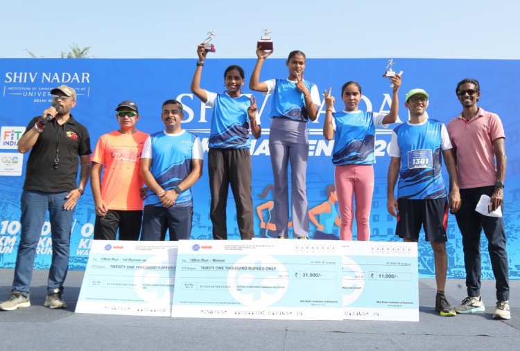 शिव नादर विश्वविद्यालय ने सफलता पूर्वक किया 10K चैलेंज 2023 के पहले संस्करण का आयोजन