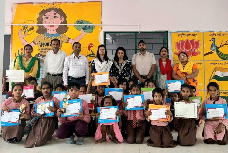 बच्चो में जागरूकता हेतु ईएमसीटी संस्था ने प्राइमरी स्कूल में चित्रकला प्रतियोगिता के माध्यम से चलाया जागरूकता अभियान।