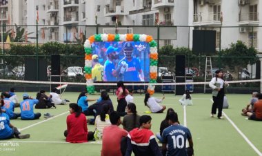 एसोटेक विंडसर कोर्ट सोसाइटी में विश्वकप फाइनल 2023 का उठाया लुफ्त