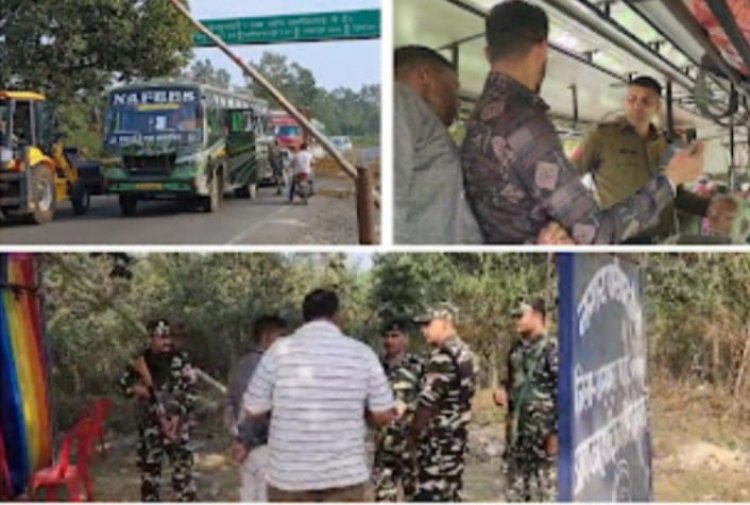 चेकिंग के दौरान नफीस बस में बैग में मिला विस्फोटक, पुलिस व स्टेटिक सर्विलेंस टीम ने किया जप्त