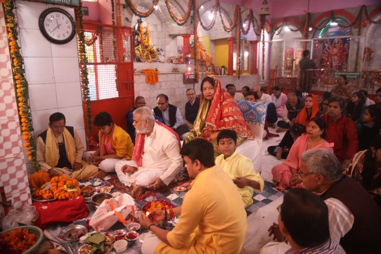 वार्षिक यम द्वितीया पूजन समारोह मे हुआ भजन व भंडारे का आयोजन