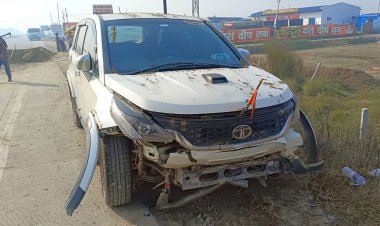 सड़क दुर्घटना में बाल बाल बचे हियूवा जिलाध्यक्ष अमित सिंह